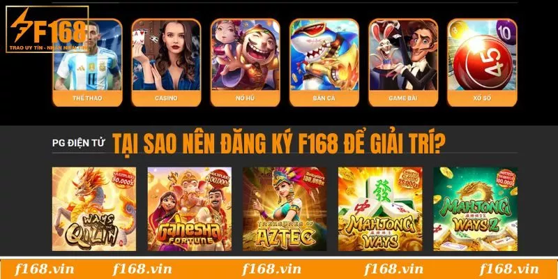 Đăng Ký F168 | Tham Gia Nhận Ngay Ưu Đãi 88.888 VNĐ 4 Tại sao nên đăng ký F168 để giải trí?