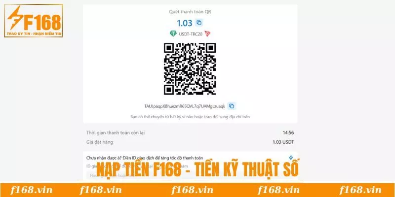 Nạp Tiền F168 | Hướng Dẫn Giao Dịch Nhanh Nhất 2025 9 Giao dịch gửi tiền vào tài khoản F168 bằng tiền kỹ thuật số